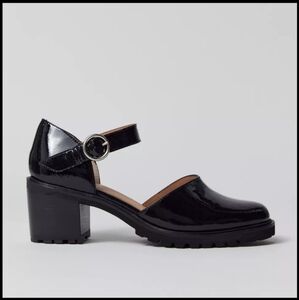NWT Anthropologie Seychelles Lock and Key Mary Jane Heel in Patent Leather Black